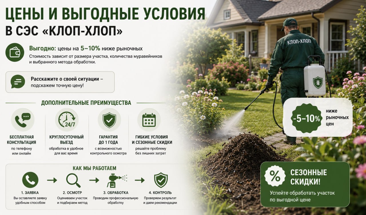 Цены и выгодные условия от садовых муравьев